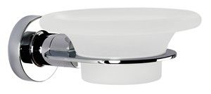 ORIGINS LIVING SONIA TECNO PROJECT CHROME BATHROOM FROSTED GLASS SOAP DISH & HOLDER, 117048 ORIGINS LIVING SONIA TECNO PROJECT CHROME BATHROOM FROSTED GLASS SOAP DISH & HOLDER, 117048